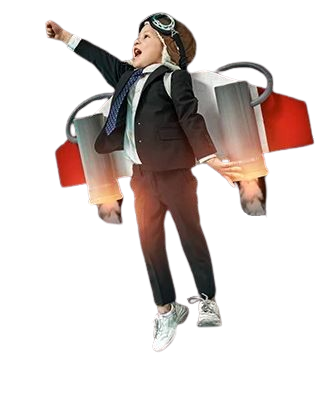 Boy with jetpack